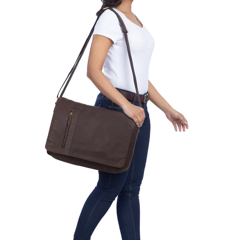 "Nicolas" Messenger Bag Laptoptasche Leder