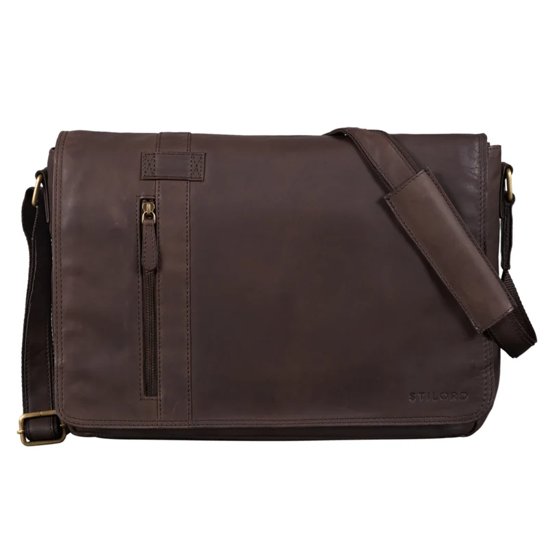 "Nicolas" Messenger Bag Laptoptasche Leder