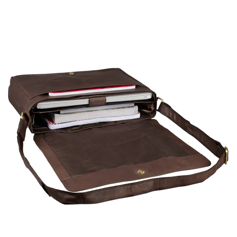 "Nicolas" Messenger Bag Laptoptasche Leder