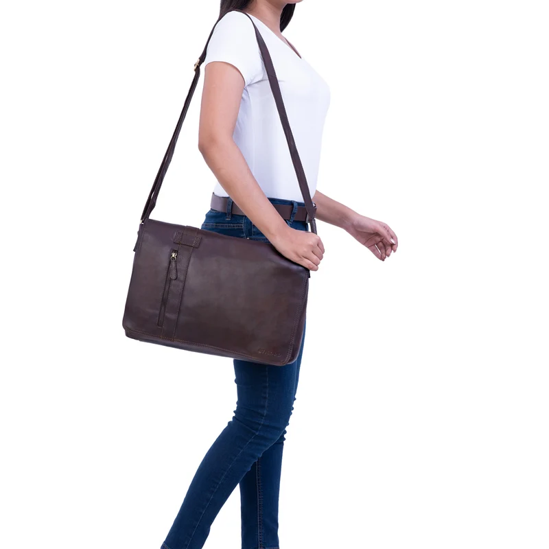 "Nicolas" Messenger Bag Laptoptasche Leder