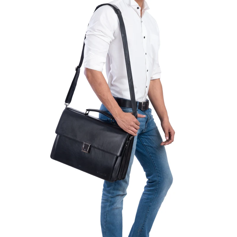 "Rupert" Aktentasche Leder Retro Businesstasche