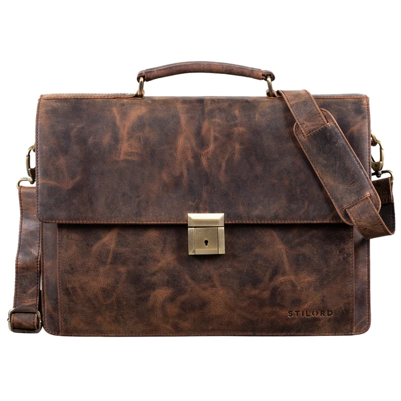"Rupert" Aktentasche Leder Retro Businesstasche