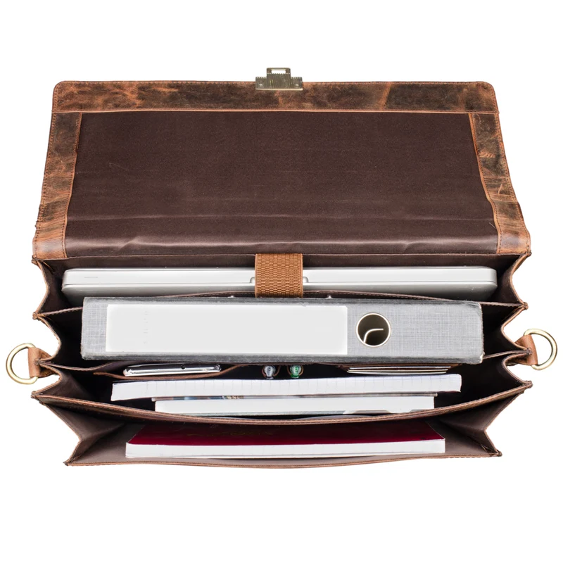 "Rupert" Aktentasche Leder Retro Businesstasche