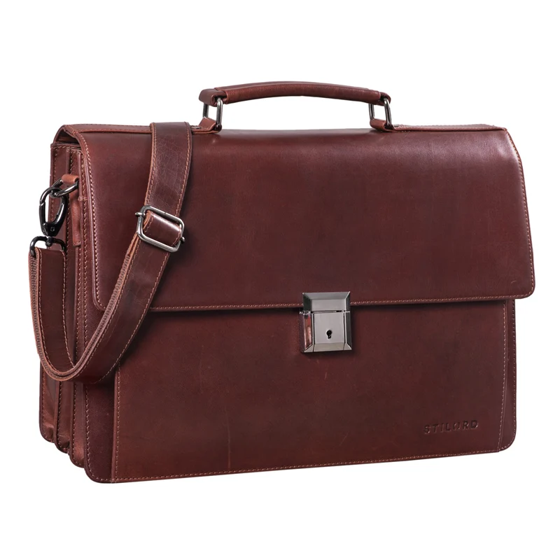 "Rupert" Aktentasche Leder Retro Businesstasche