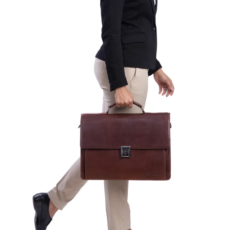 "Rupert" Aktentasche Leder Retro Businesstasche