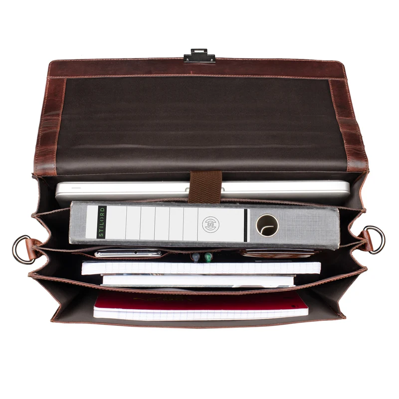 "Rupert" Aktentasche Leder Retro Businesstasche