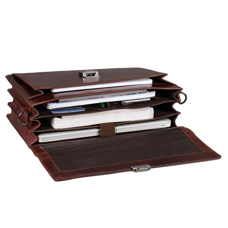 "Rupert" Aktentasche Leder Retro Businesstasche