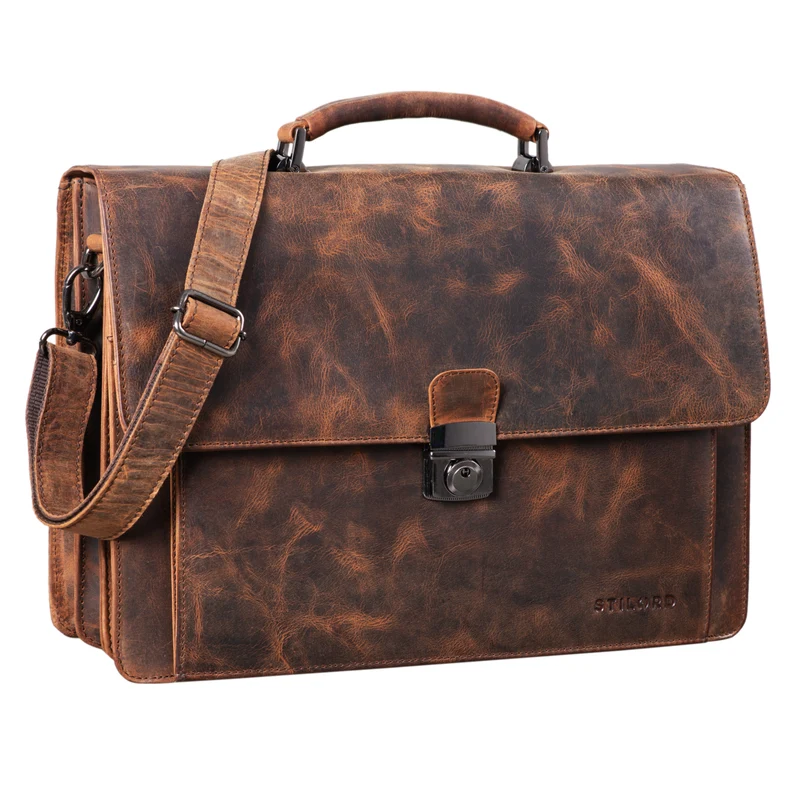 "Angelo" Vintage Aktentasche Echtleder