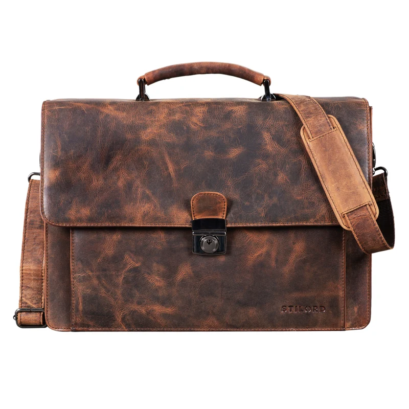 "Angelo" Vintage Aktentasche Echtleder