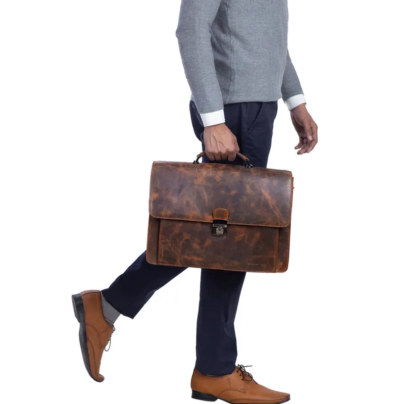 "Angelo" Vintage Aktentasche Echtleder