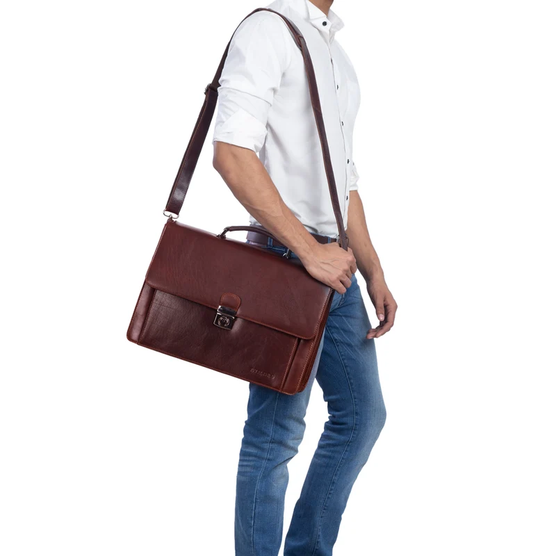 "Angelo" Vintage Aktentasche Echtleder