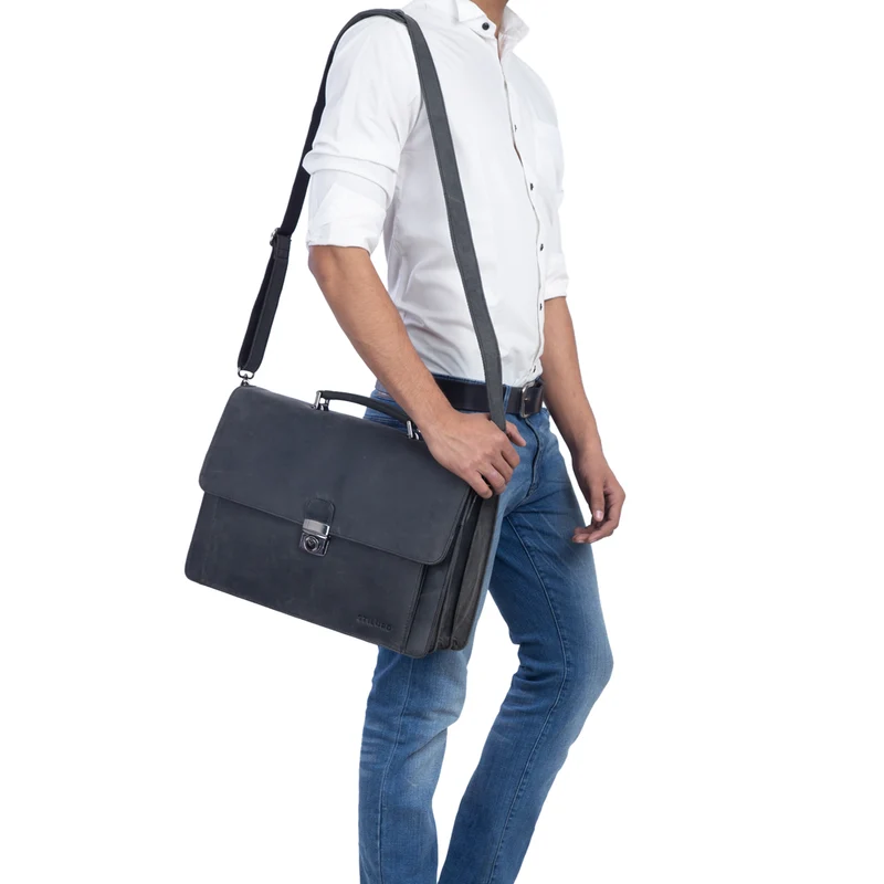 "Angelo" Vintage Aktentasche Echtleder