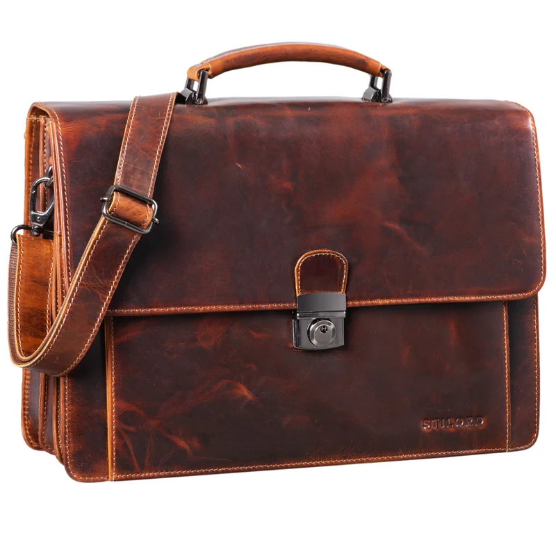 "Angelo" Vintage Aktentasche Echtleder