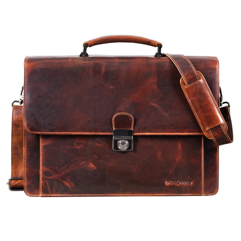 "Angelo" Vintage Aktentasche Echtleder