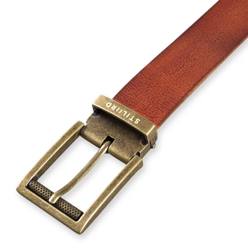 Ledergürtel Braun 34 mm kürzbar