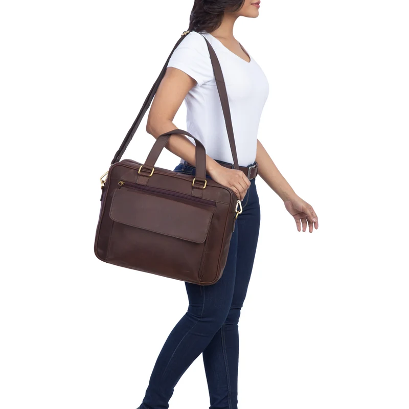 "Florence" Vintage Businesstasche Frauen Leder