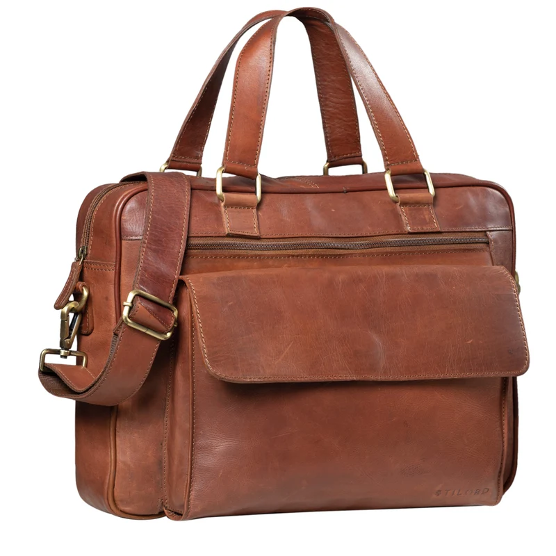 "Florence" Vintage Businesstasche Frauen Leder