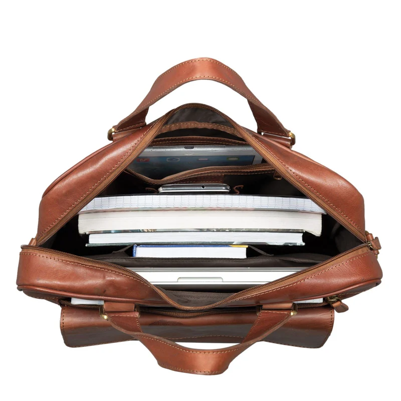 "Florence" Vintage Businesstasche Frauen Leder