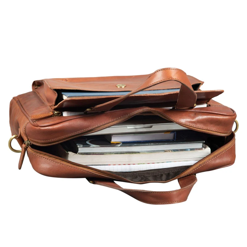 "Florence" Vintage Businesstasche Frauen Leder
