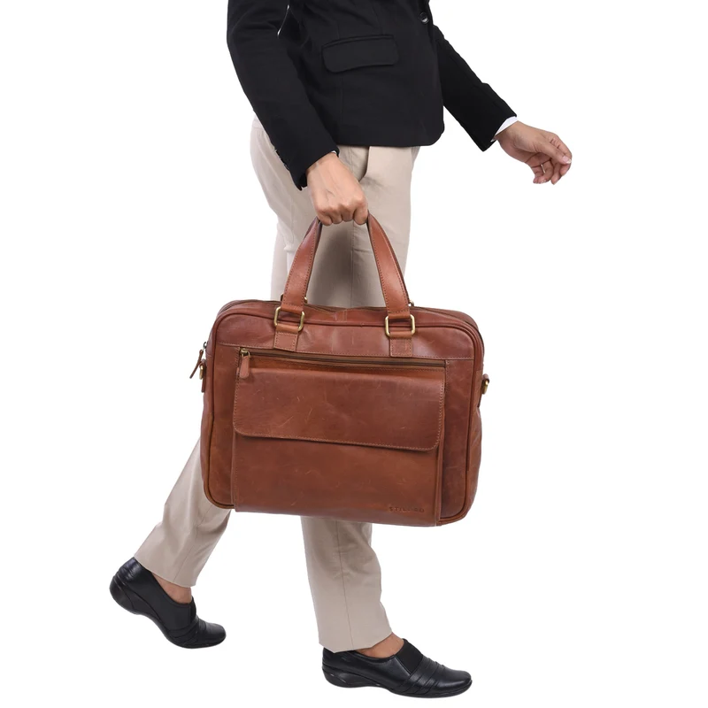 "Florence" Vintage Businesstasche Frauen Leder