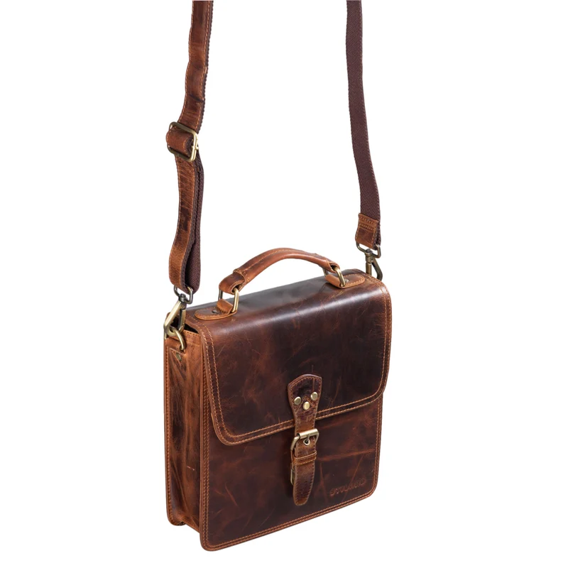 "Alexian" Leder Schultertasche Herren Klein