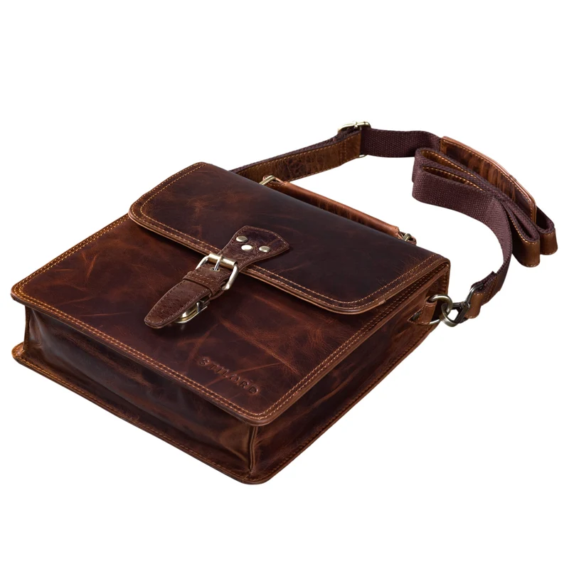 "Alexian" Leder Schultertasche Herren Klein