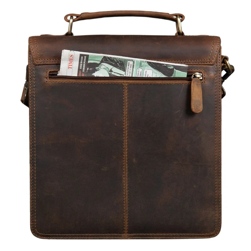"Alexian" Leder Schultertasche Herren Klein