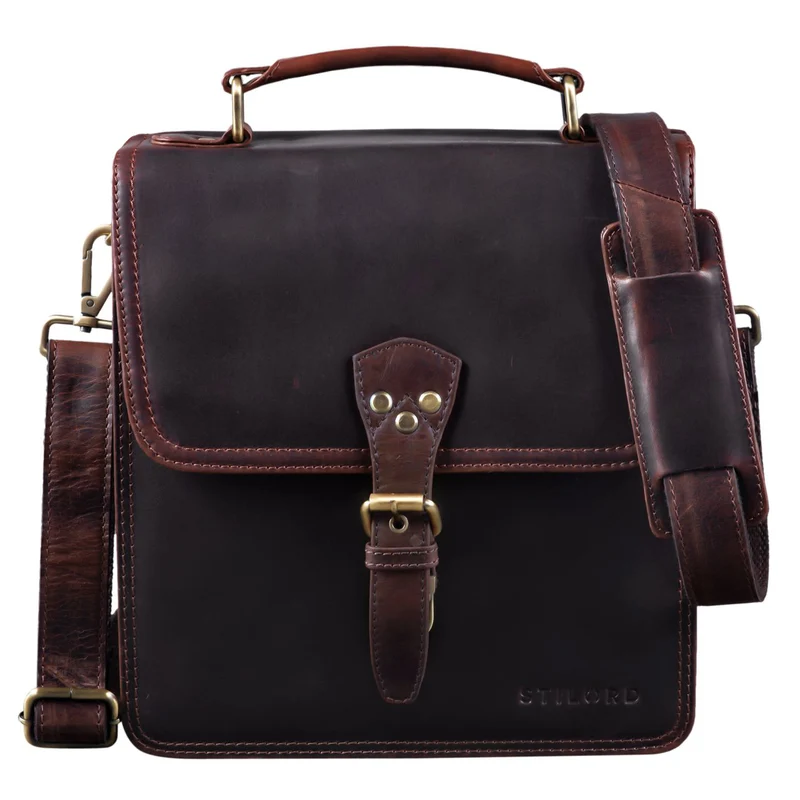 "Alexian" Leder Schultertasche Herren Klein