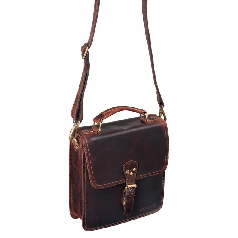 "Alexian" Leder Schultertasche Herren Klein