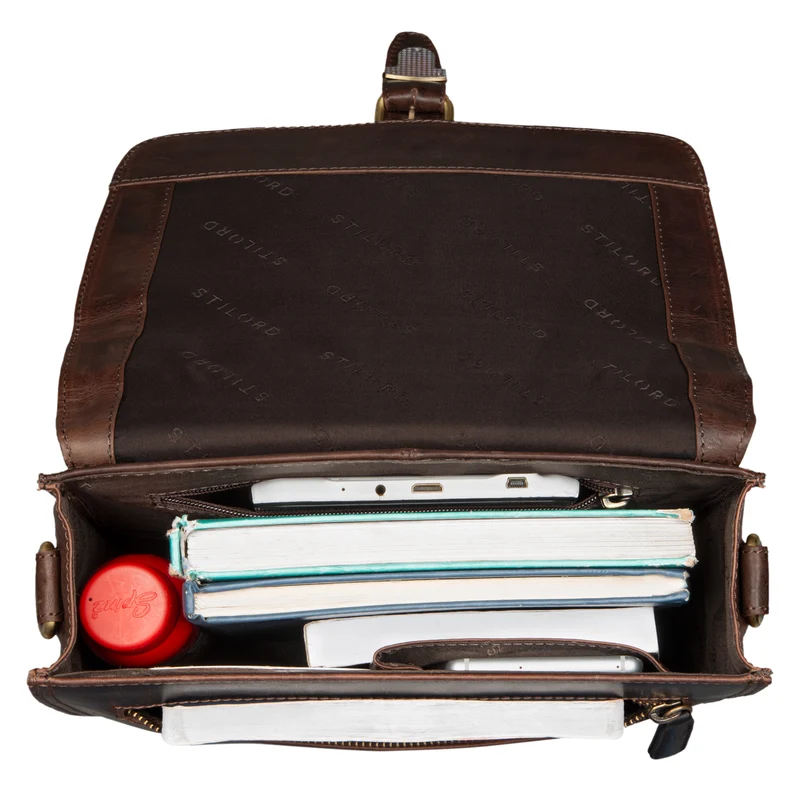 "Alexian" Leder Schultertasche Herren Klein