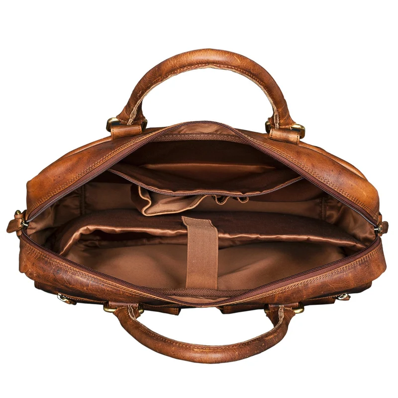 "Kansas" Umhängetasche Leder 15,6 Zoll