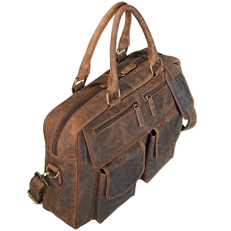"Kansas" Umhängetasche Leder 15,6 Zoll