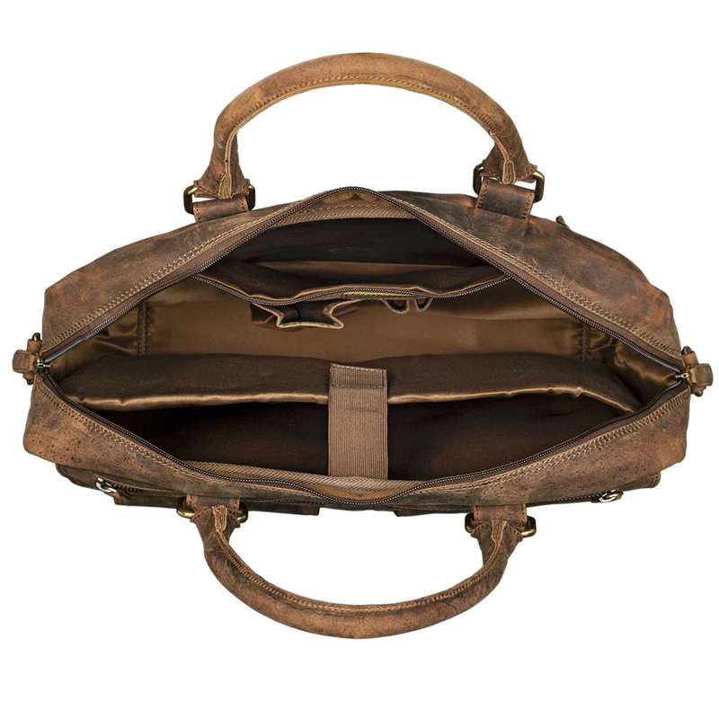 "Kansas" Umhängetasche Leder 15,6 Zoll