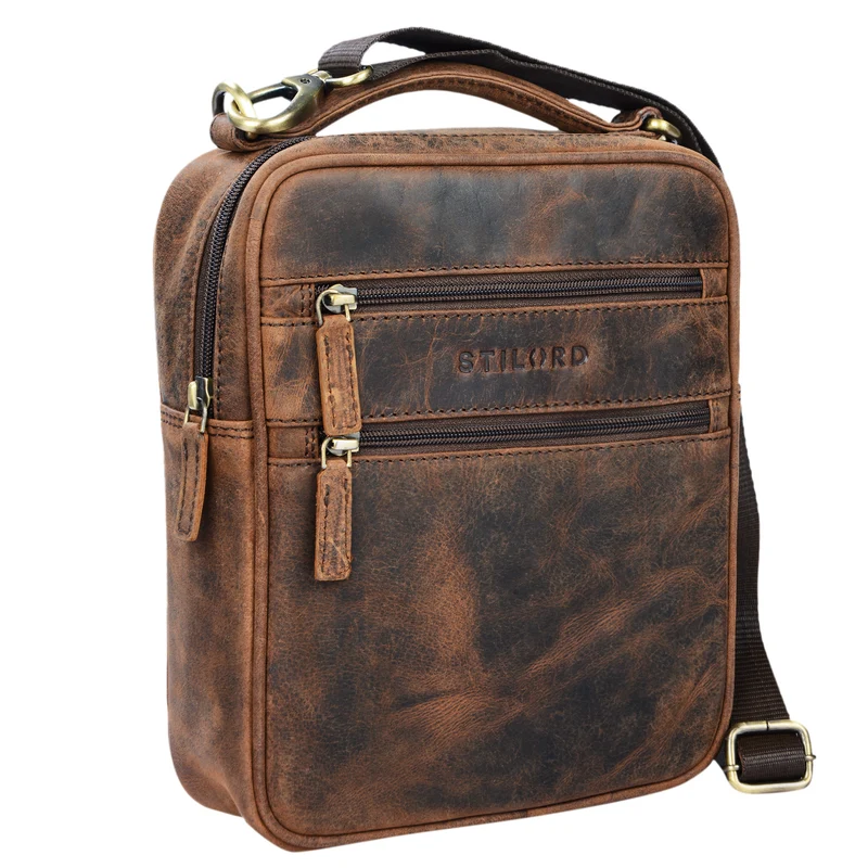 "Mats" Herren Handtasche Leder Vintage