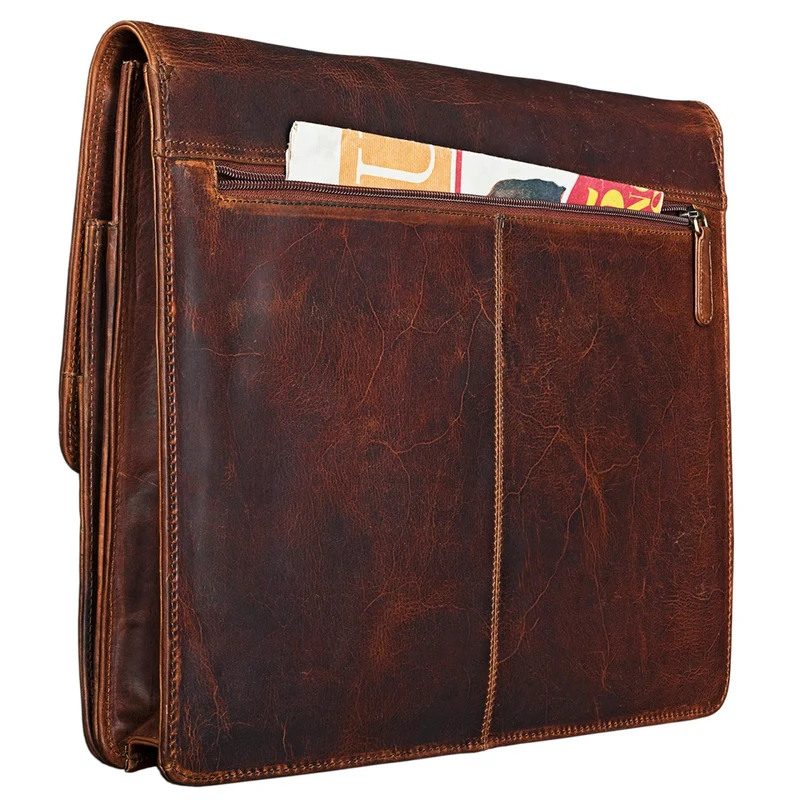 "Magnus" Vintage Aktenmappe Leder