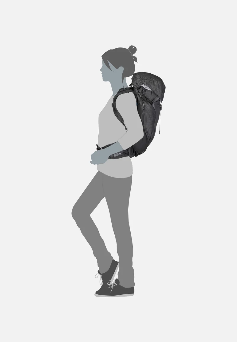Topio 40L Black - Wanderrucksack