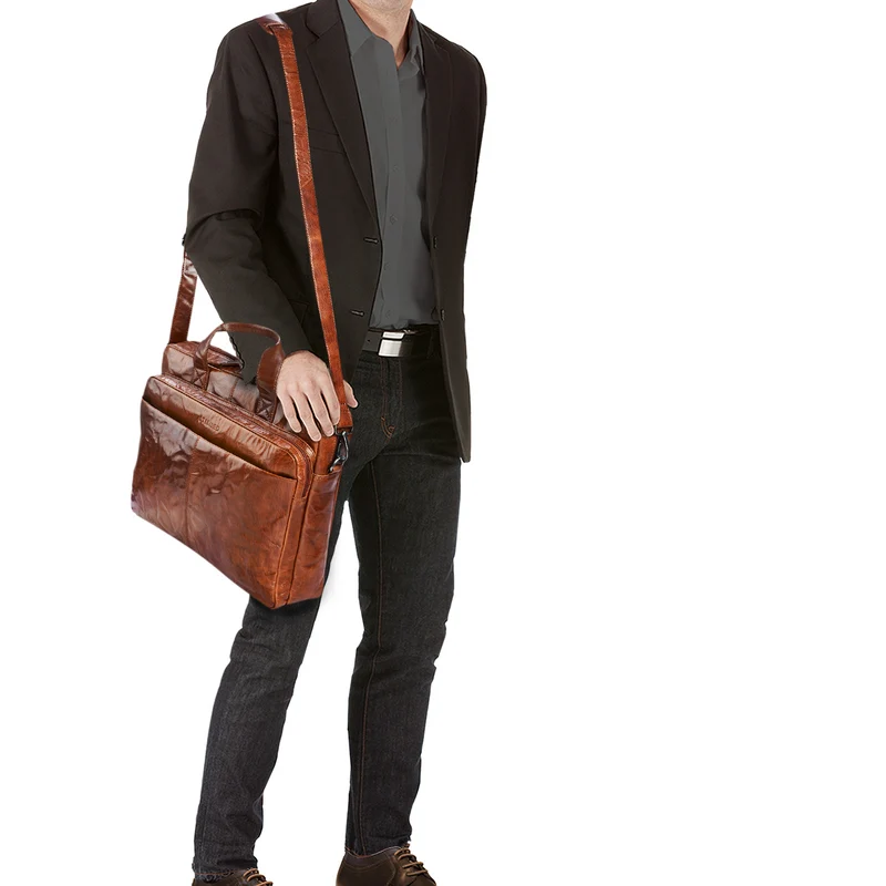 "Verus" Vintage Ledertasche groß