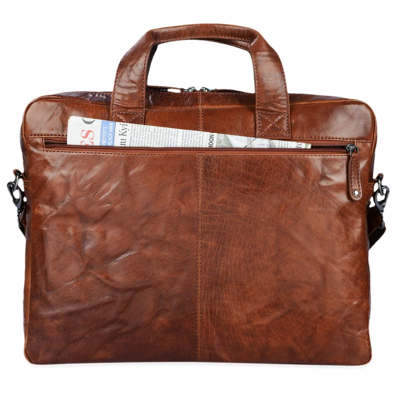 "Verus" Vintage Ledertasche groß