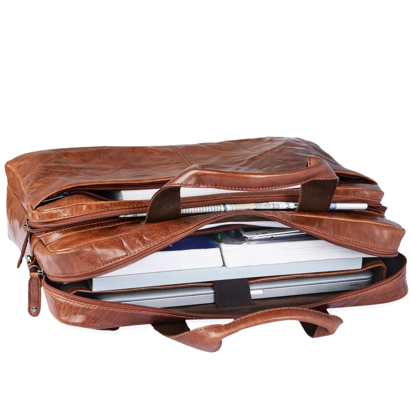 "Verus" Vintage Ledertasche groß
