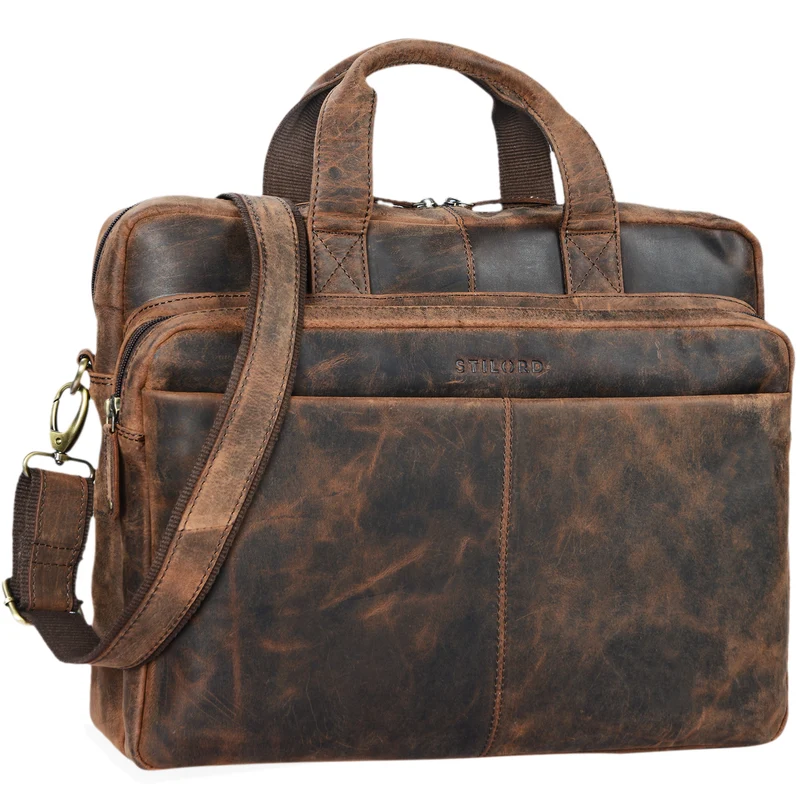 "Verus" Vintage Ledertasche groß