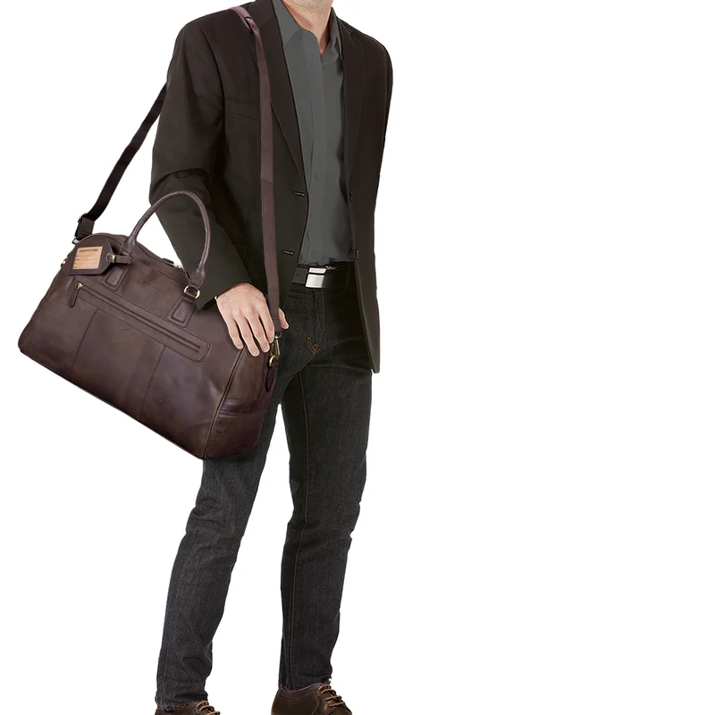 Vintage Reisetasche "Dakota" Weekender Bag Büffel Leder