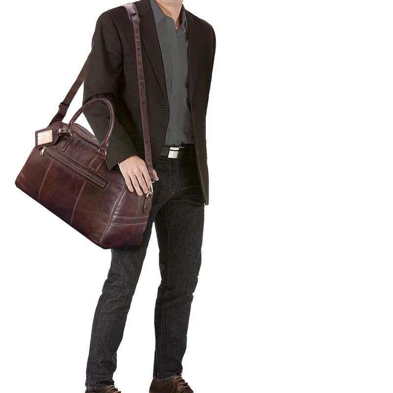 Vintage Reisetasche "Dakota" Weekender Bag Büffel Leder
