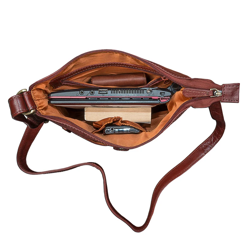"Lina" Elegante Damen Umhängetasche Leder