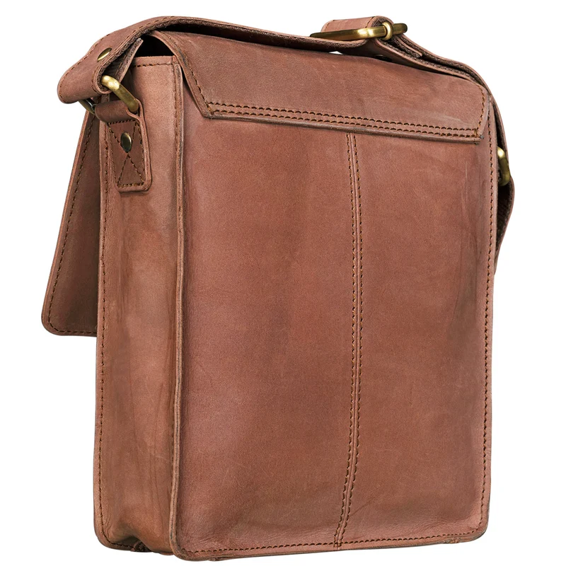 "Finn" Kleine Umhängetasche Herren Leder Messenger Bag Herrentasche