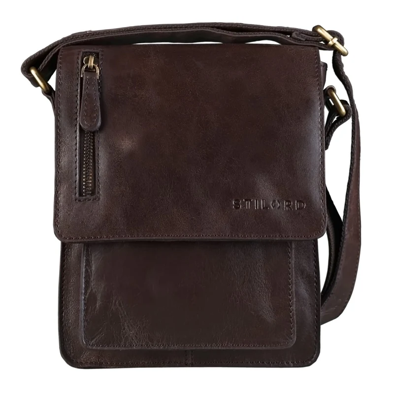 "Finn" Kleine Umhängetasche Herren Leder Messenger Bag Herrentasche