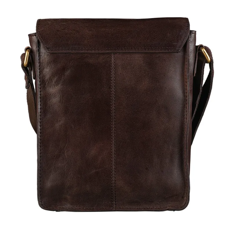 "Finn" Kleine Umhängetasche Herren Leder Messenger Bag Herrentasche