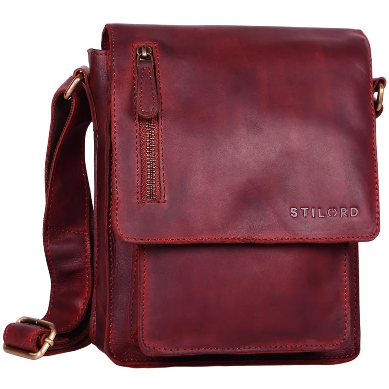 "Finn" Kleine Umhängetasche Herren Leder Messenger Bag Herrentasche