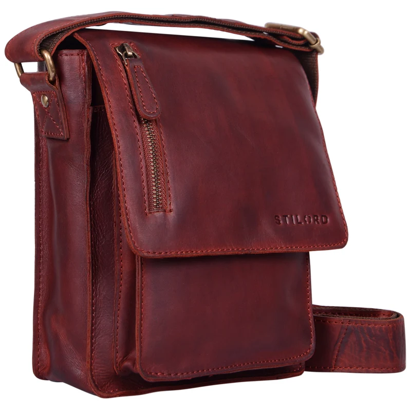 "Finn" Kleine Umhängetasche Herren Leder Messenger Bag Herrentasche