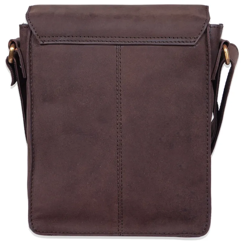 "Finn" Kleine Umhängetasche Herren Leder Messenger Bag Herrentasche