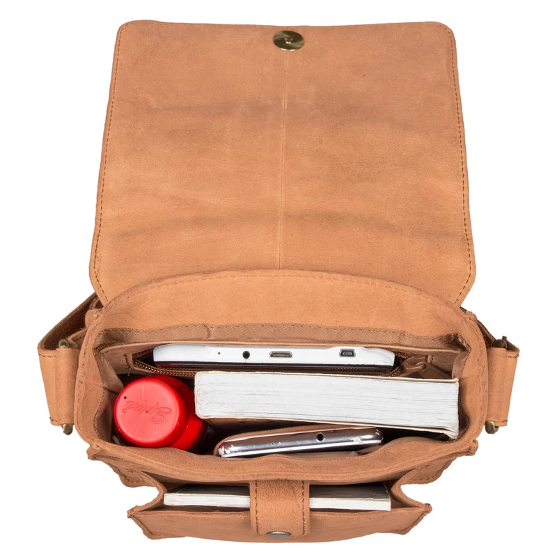 "Finn" Kleine Umhängetasche Herren Leder Messenger Bag Herrentasche